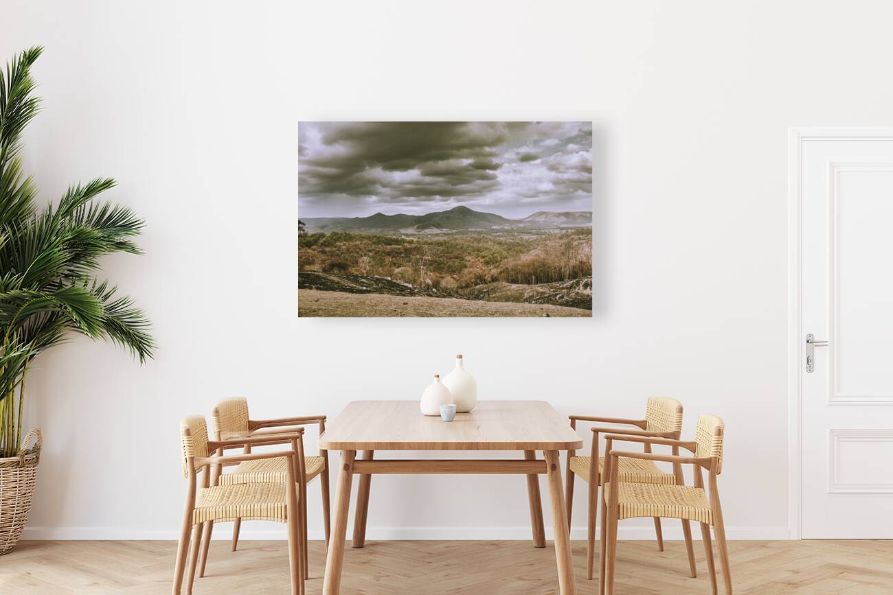 Overcast dramatic views of Mount Perry Reproduction