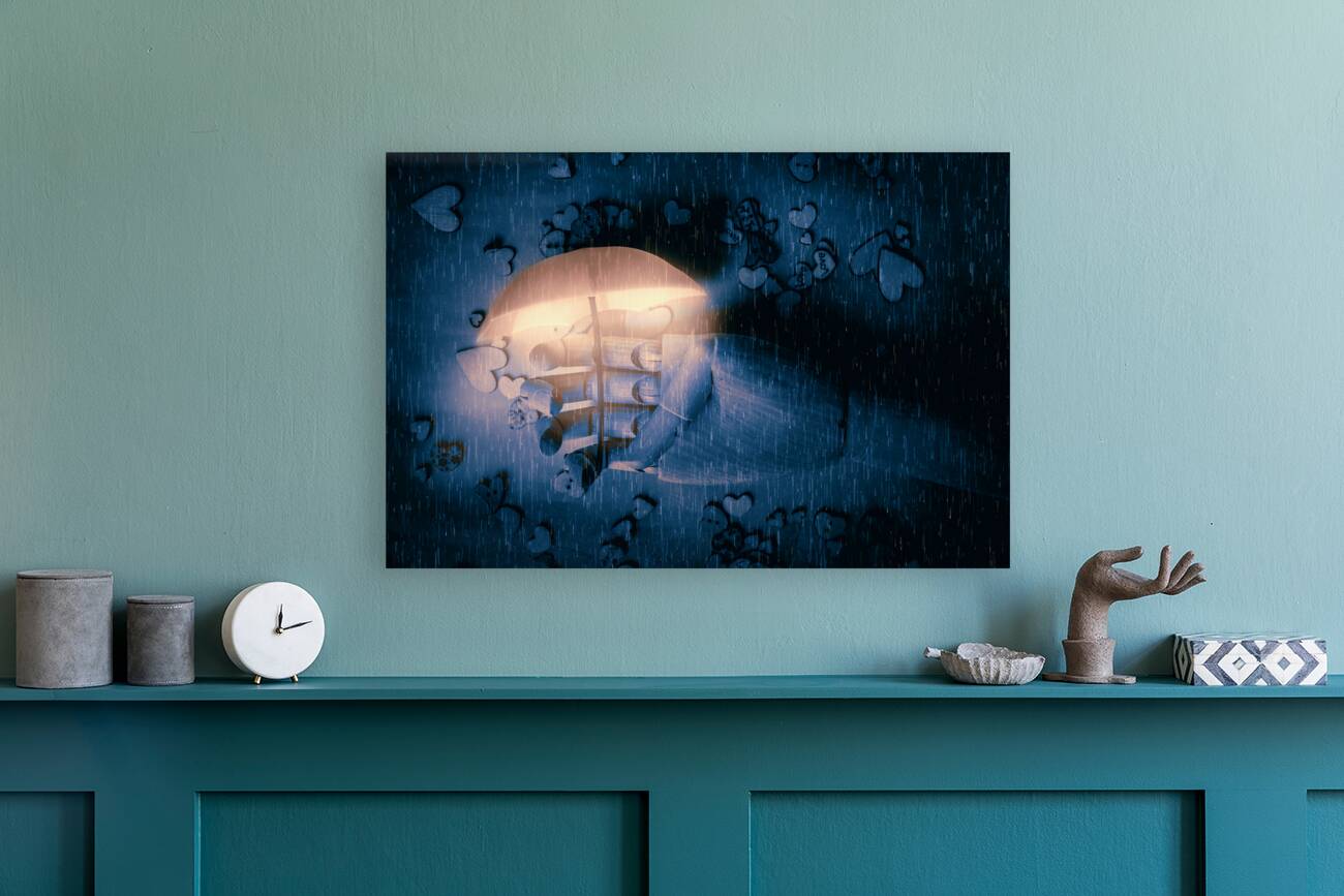 A light in the rain Reproduction