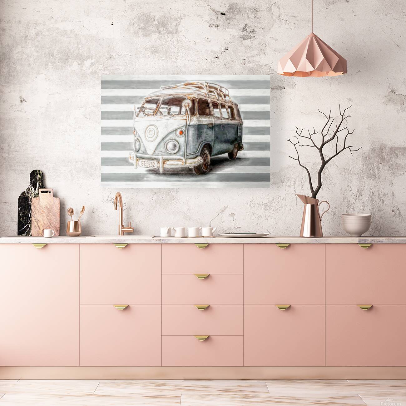 Blue Surf Camper Reproduction