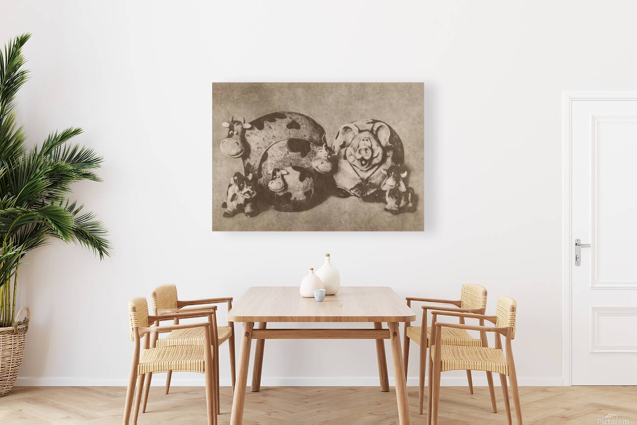 Old Figurine Farm Reproduction