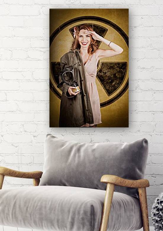 Military pin-up woman. Atomic female bombshell by Jorgo