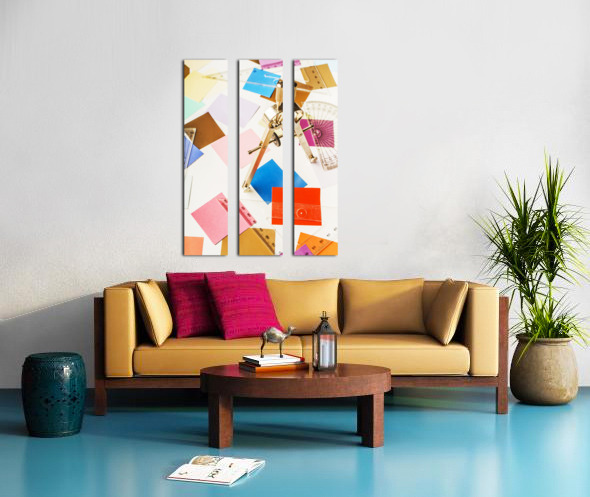 Design in abstract geometry Split Canvas print