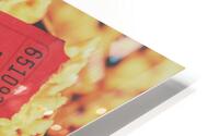 Retro film stub and movie popcorn HD Metal print