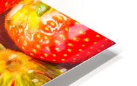 Vibrant fresh strawberries HD Metal print