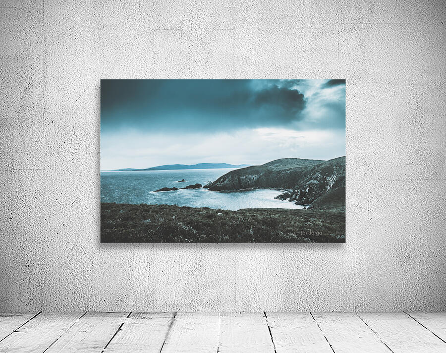 Dark tense and dramatic sea cliffs Wall Preview