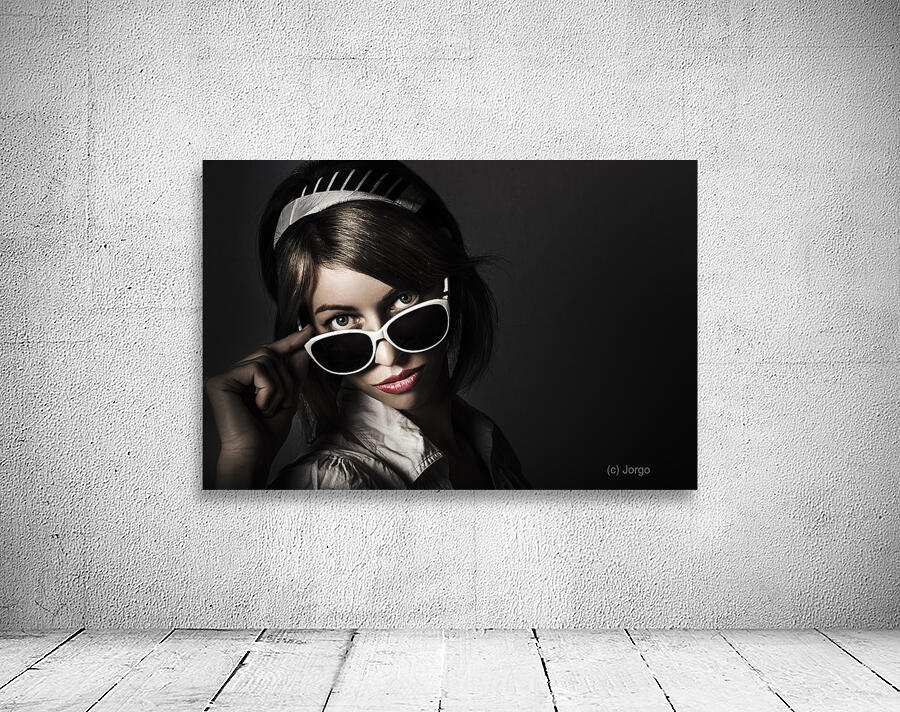 Face of dark retro fashion. Female pin-up beauty Wall Preview