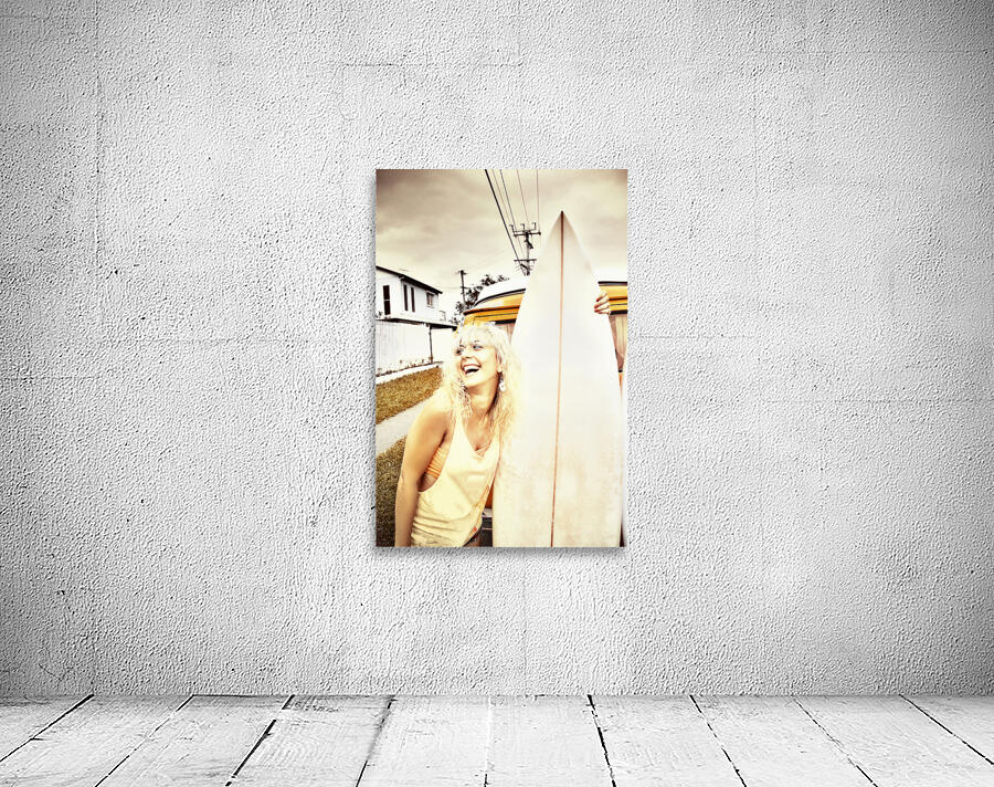 Happy Retro Surfer Wall Preview