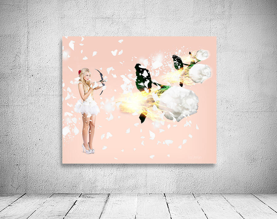 Beautiful cupid woman firing romance arrows Wall Preview