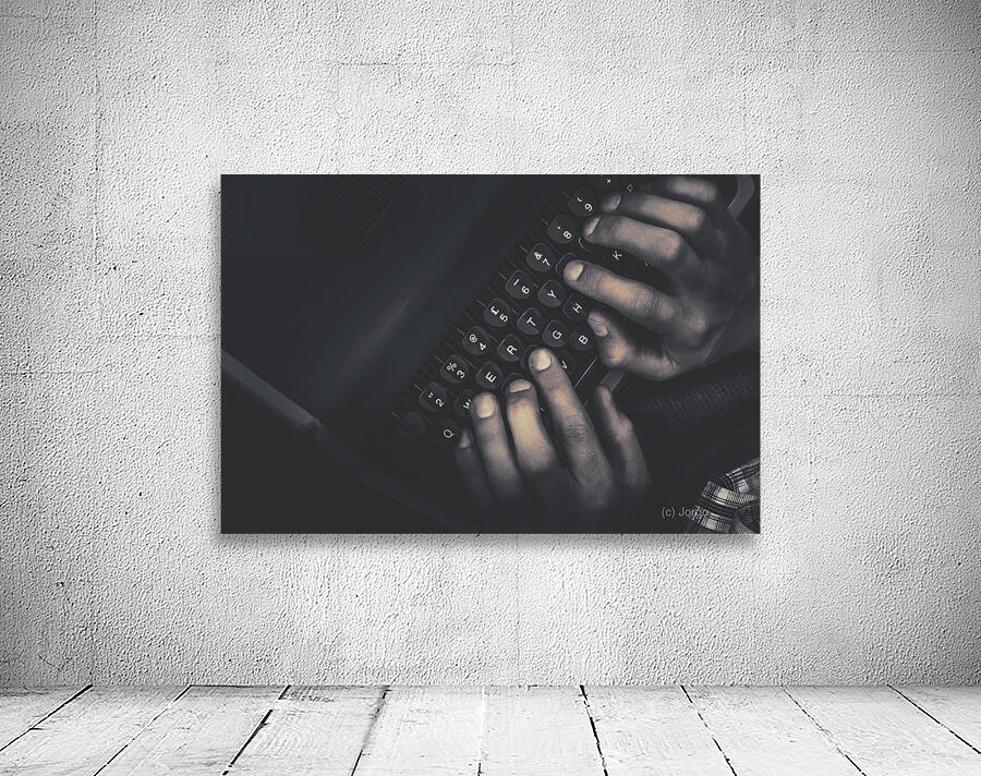 The typist. The key strokes. The pressing details Wall Preview