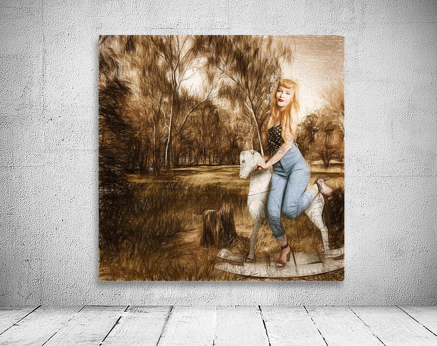 Rocking horse pin up Wall Preview