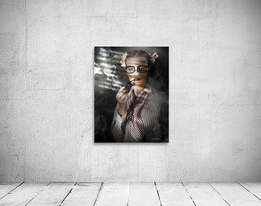 Private Eye Detective Smoking At Crime Scene Wall Preview