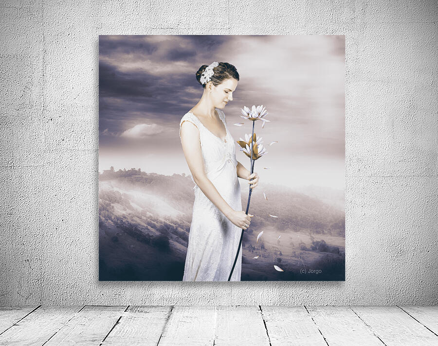 Charming woman with romantic sentiment Wall Preview
