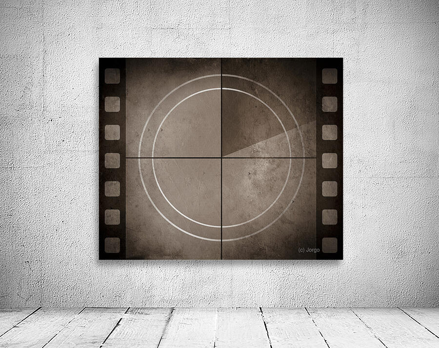 Vintage movie background with film strip boarder Wall Preview