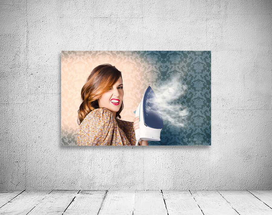 Young Cleaning Housewife With Hot Fashion Style Wall Preview