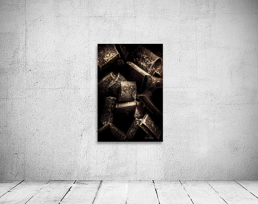 Dark chocolate confectionary macro Wall Preview