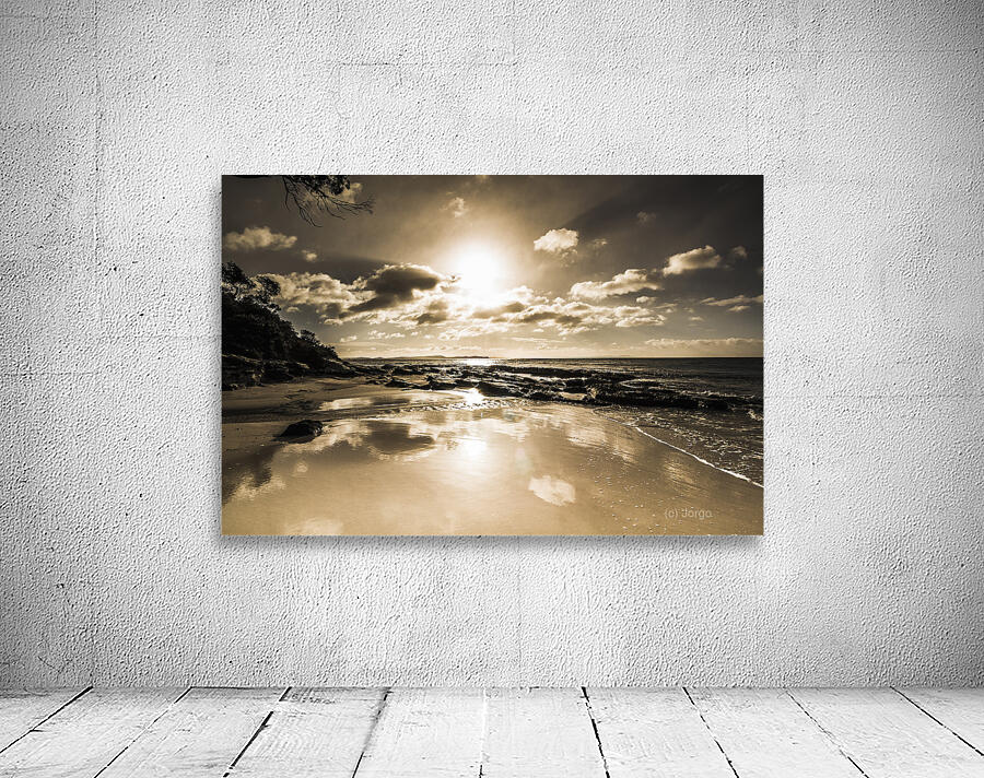 Sun sand and sea reflection Wall Preview