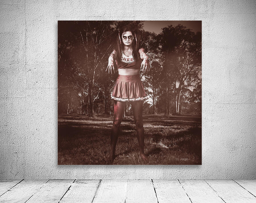 Walking dead schoolgirl stumbling back to school Wall Preview