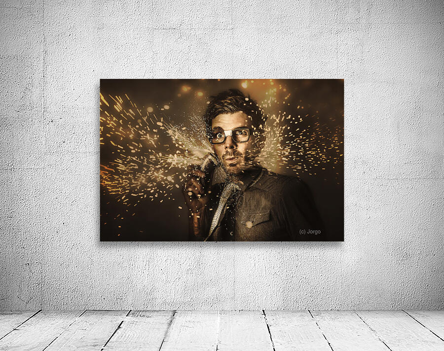 Funny male beauty and fashion nerd Wall Preview