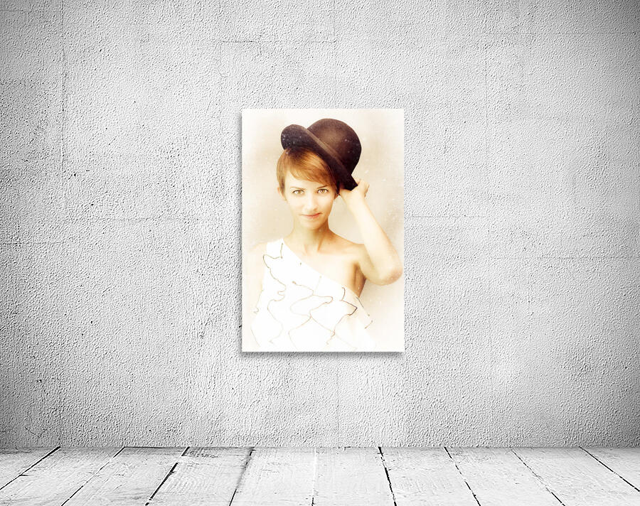 Vintage Portrait In Bowler Hat Wall Preview
