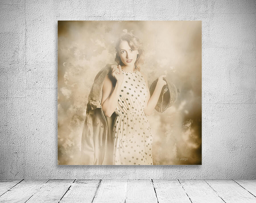 WWII tour of duty pin-up woman Wall Preview