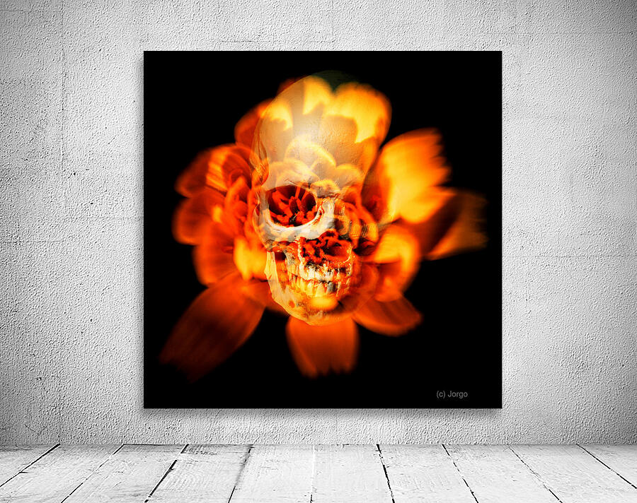 Flower skull Wall Preview