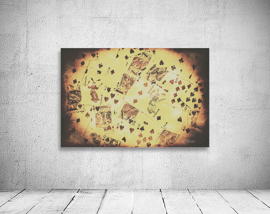 Vintage poker card background Wall Preview