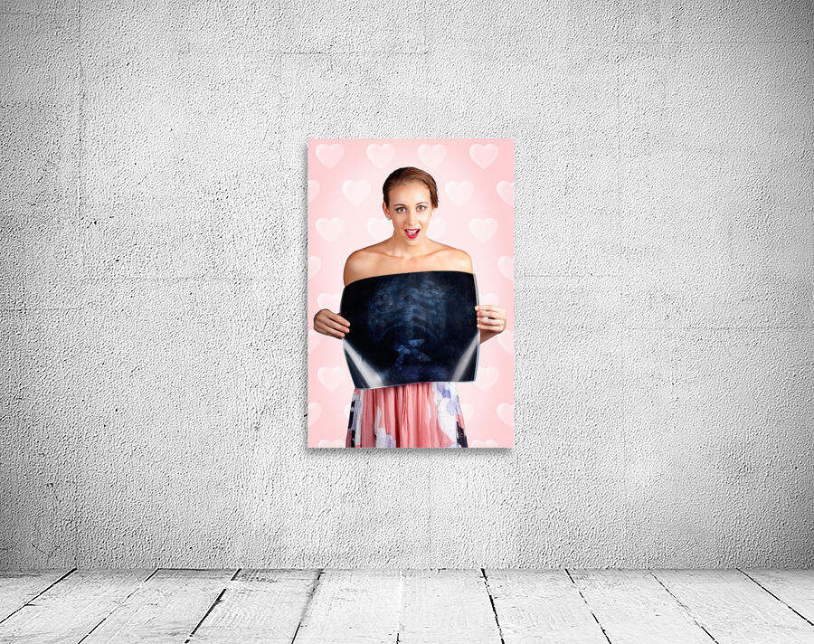 Romantic Woman In Love With Butterflies In Tummy Wall Preview