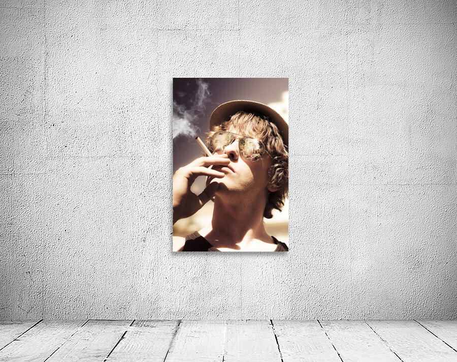 Dude Smoking Cigarette Wall Preview