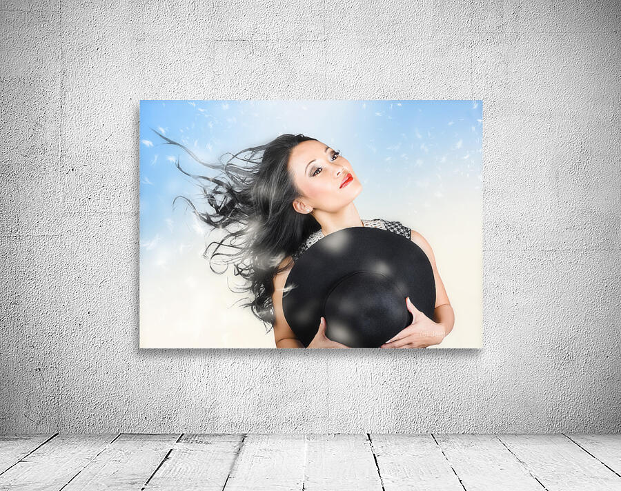 Hair makeup and fashion portrait. Calm of freedom Wall Preview