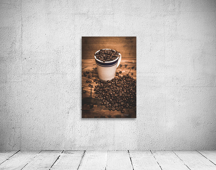 Coffee shop cup and beans Wall Preview