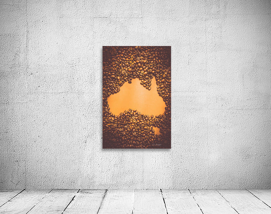 Roasted Australian coffee beans background Wall Preview