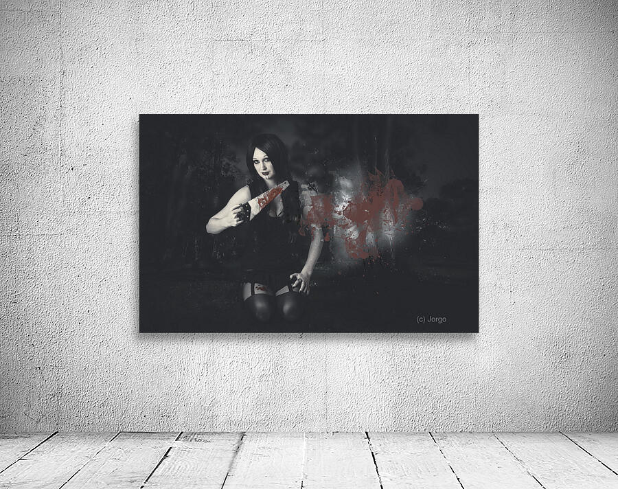 Dark evil vampire girl with killer style Wall Preview