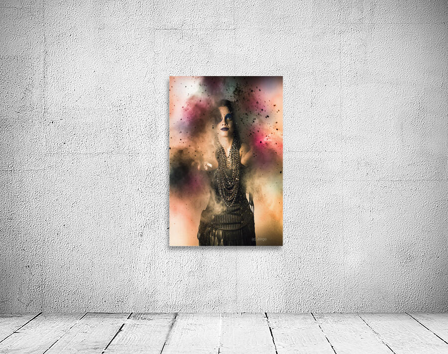 Magical jester casting a medieval spell Wall Preview