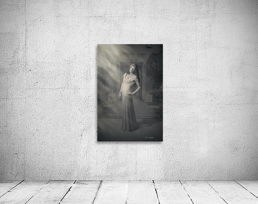 Evil vintage ghost at scary haunted castle Wall Preview