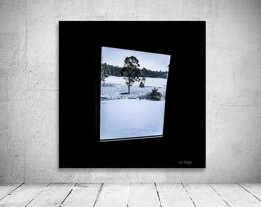 Black and blue snow landscape Wall Preview
