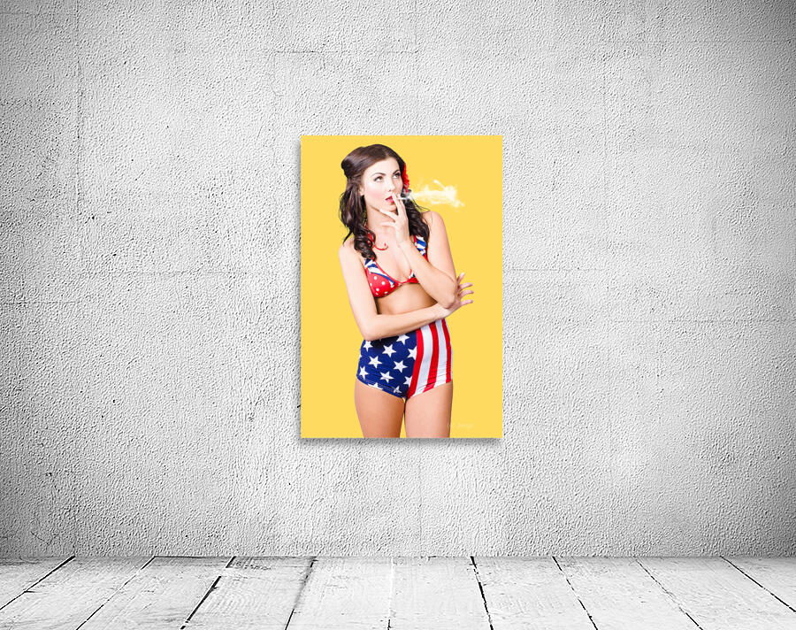 Beautiful american military pin up girl Wall Preview