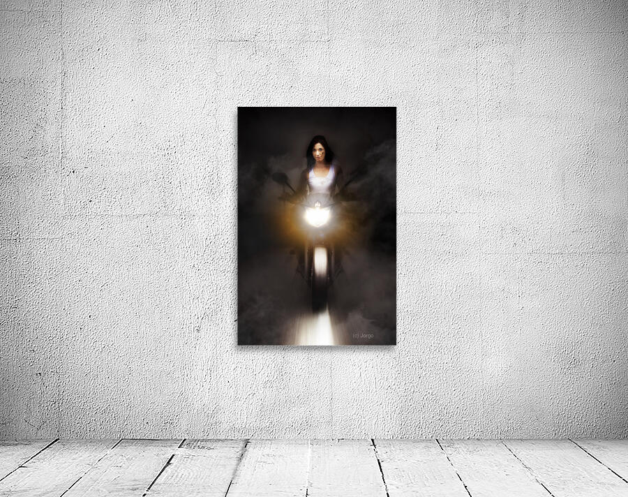 Motorcyclist Riding Bike At Fast Pace Wall Preview