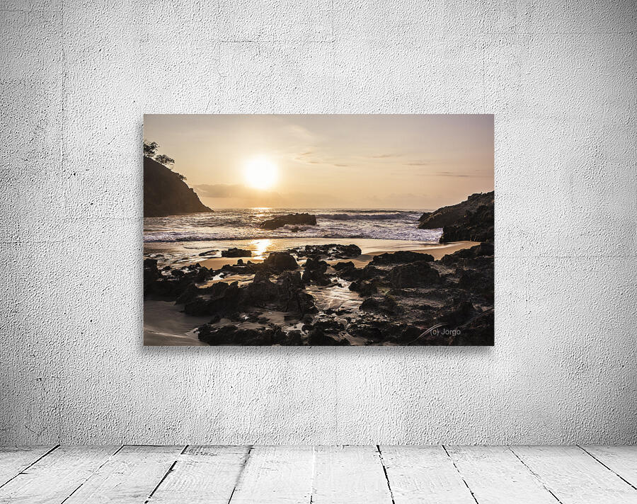 Sunlit stony seashore Wall Preview