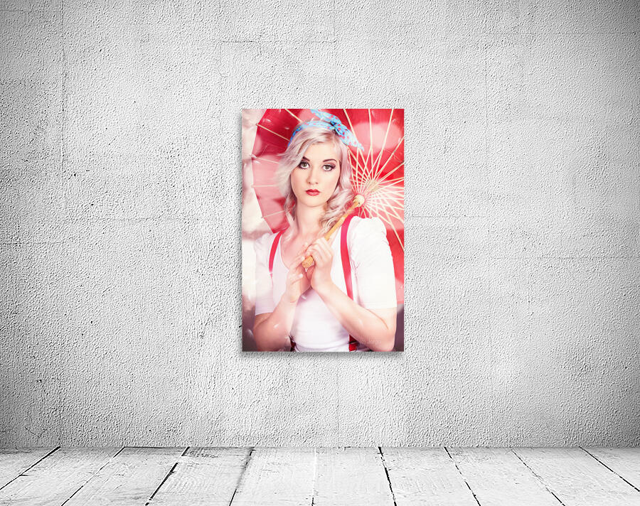 Sexy blonde vintage pinup girl. Field of dreams Wall Preview