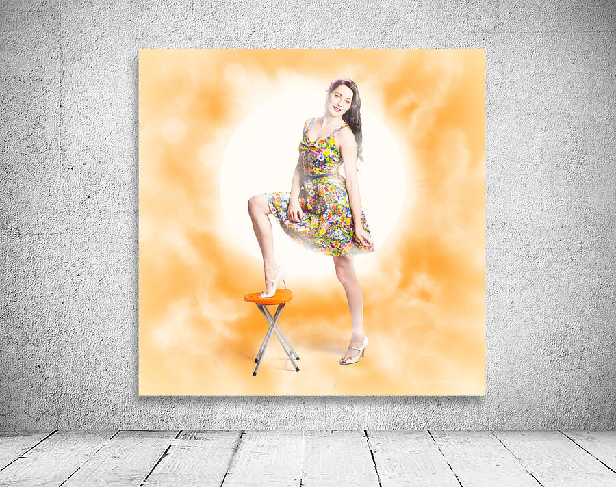 Backlit pin-up beauty Wall Preview