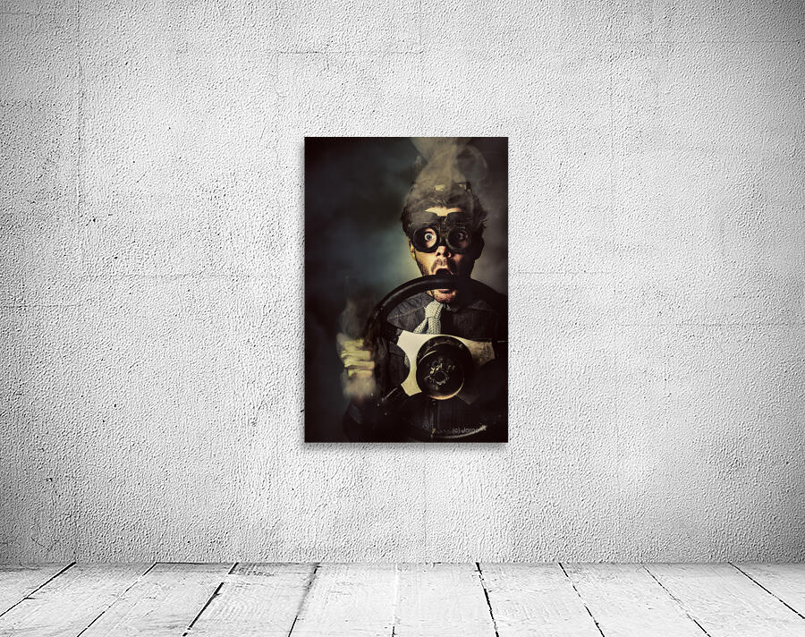 Nerd business man in a fast race competition Wall Preview