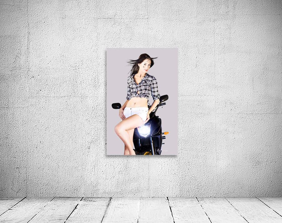 Sexy Biker Girl Wall Preview