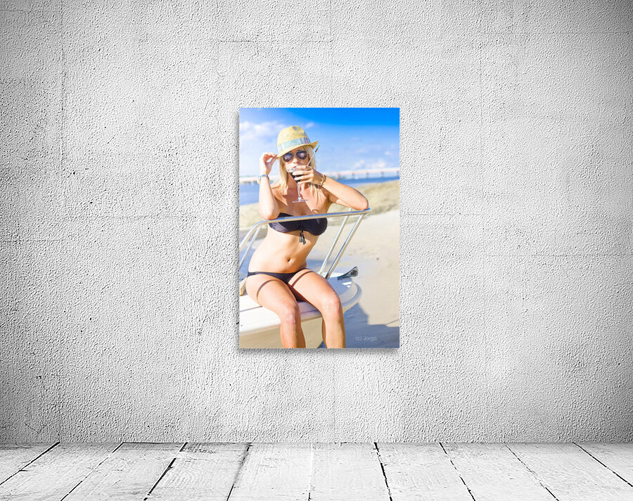 Tourist On Summer Vacation To Tropical Paradise Wall Preview