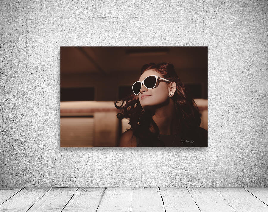 Attractive young pin up woman with old hairstyle Wall Preview