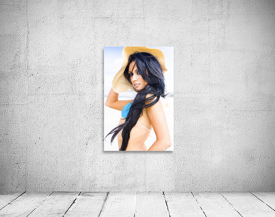 Young Brunette Woman Vacationing At The Beach Wall Preview