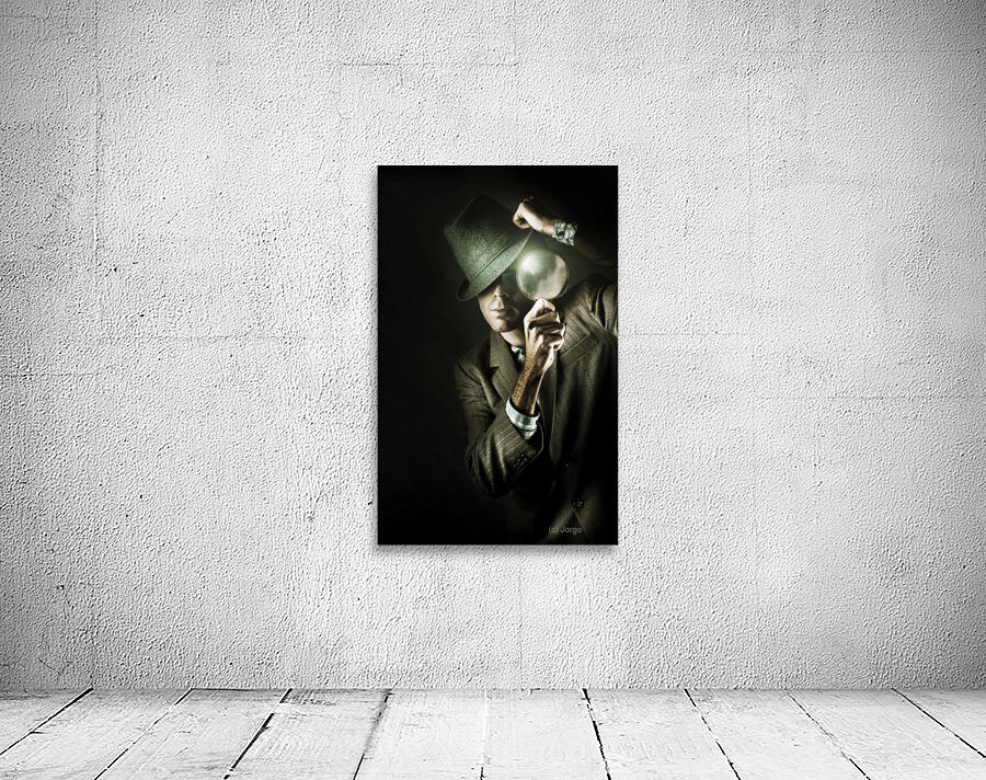 Vintage Undercover Spy On Dark Background Wall Preview