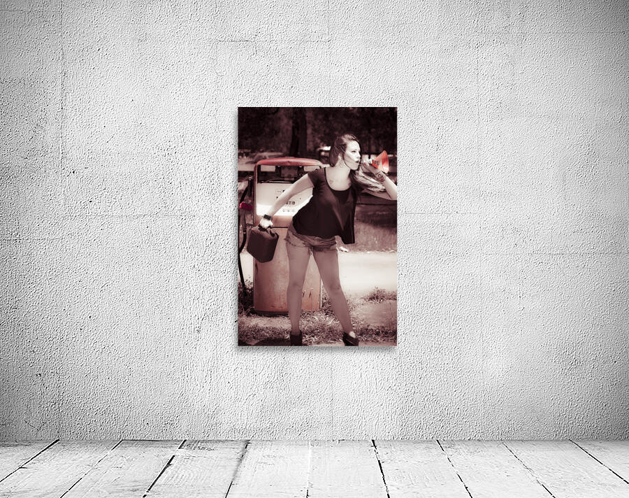 Old oil sales girl Wall Preview