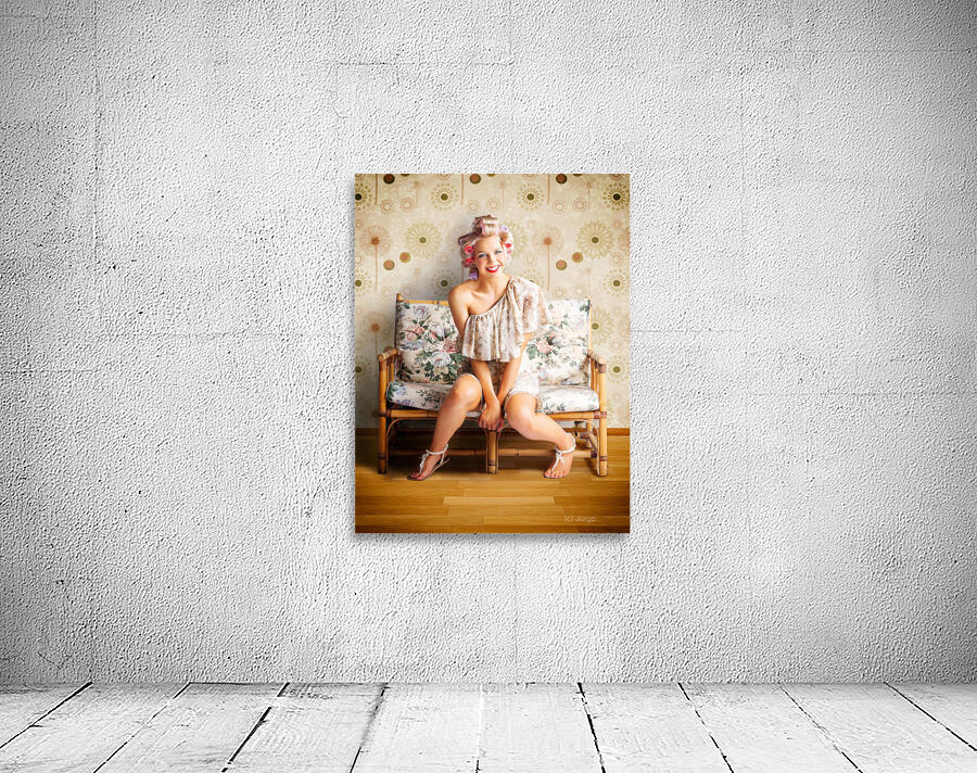 Beautiful Woman Getting New Hair Style At Salon Wall Preview