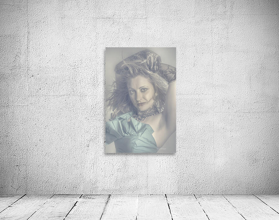 Mysterious young model dancing in vintage fashion  Wall Preview