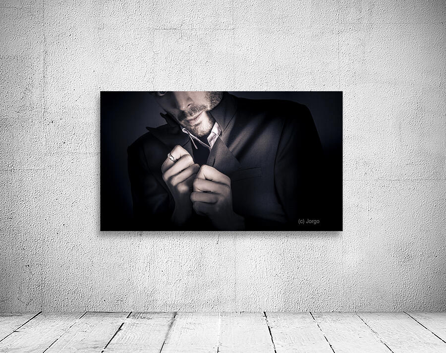 Stylish man wearing mens fashion accessories  Wall Preview